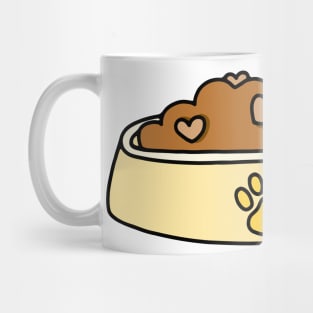 Yellow Heart Pet Food Bowl Mug